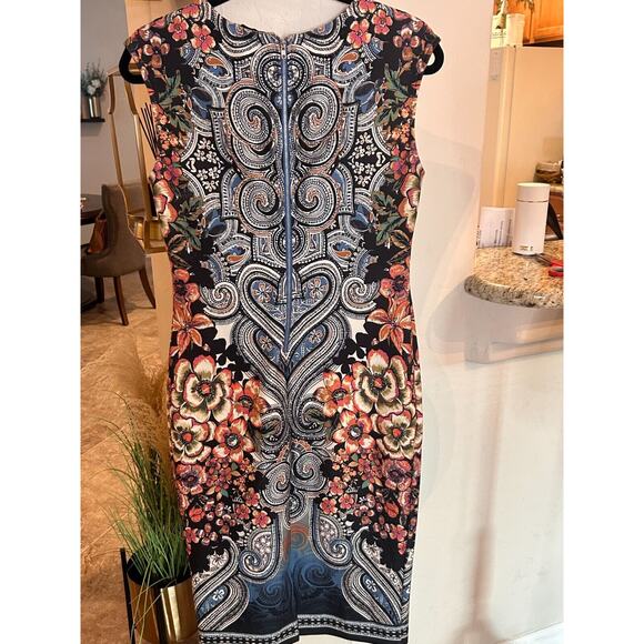 Eci New York Designs Paisley Midi Dress Size 6 - Picture 6 of 8